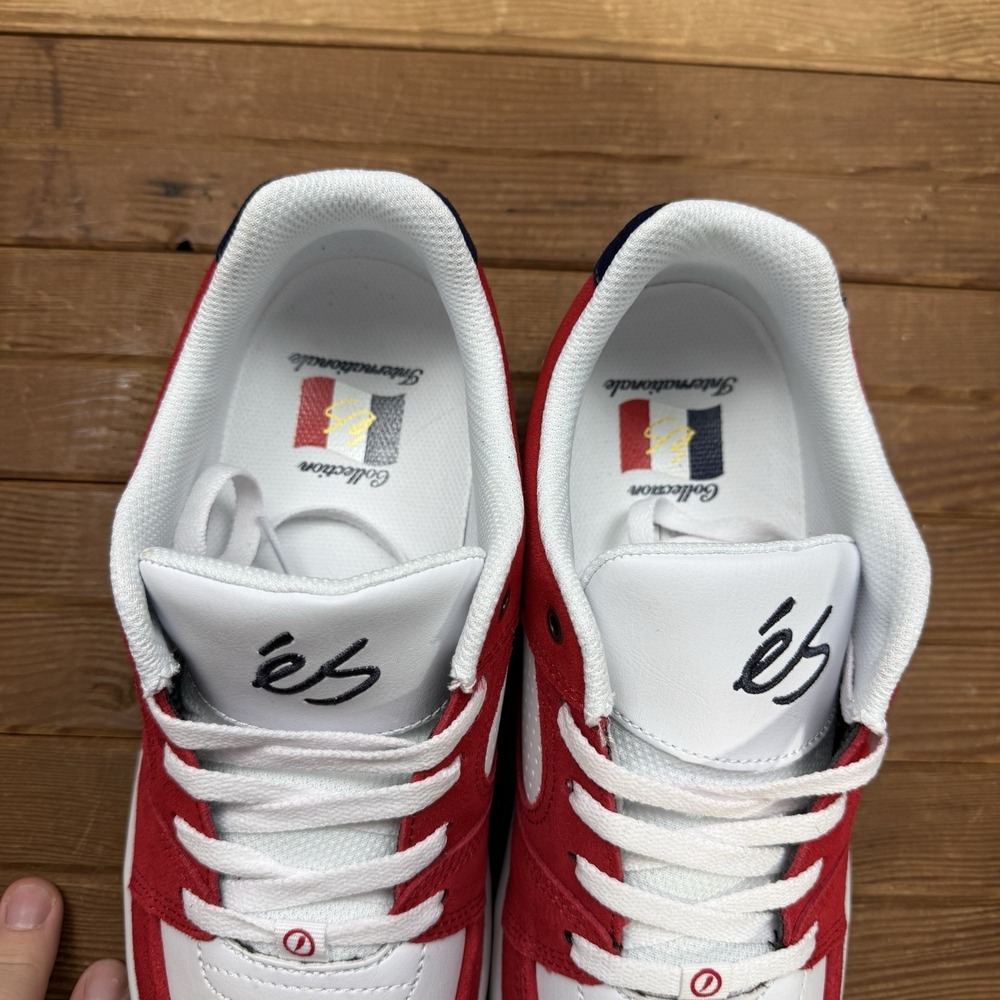 eS Shoes Mens 11 Red White Blue Accel Slim Skateboarding Sneakers Skater NEW - Picture 11 of 12